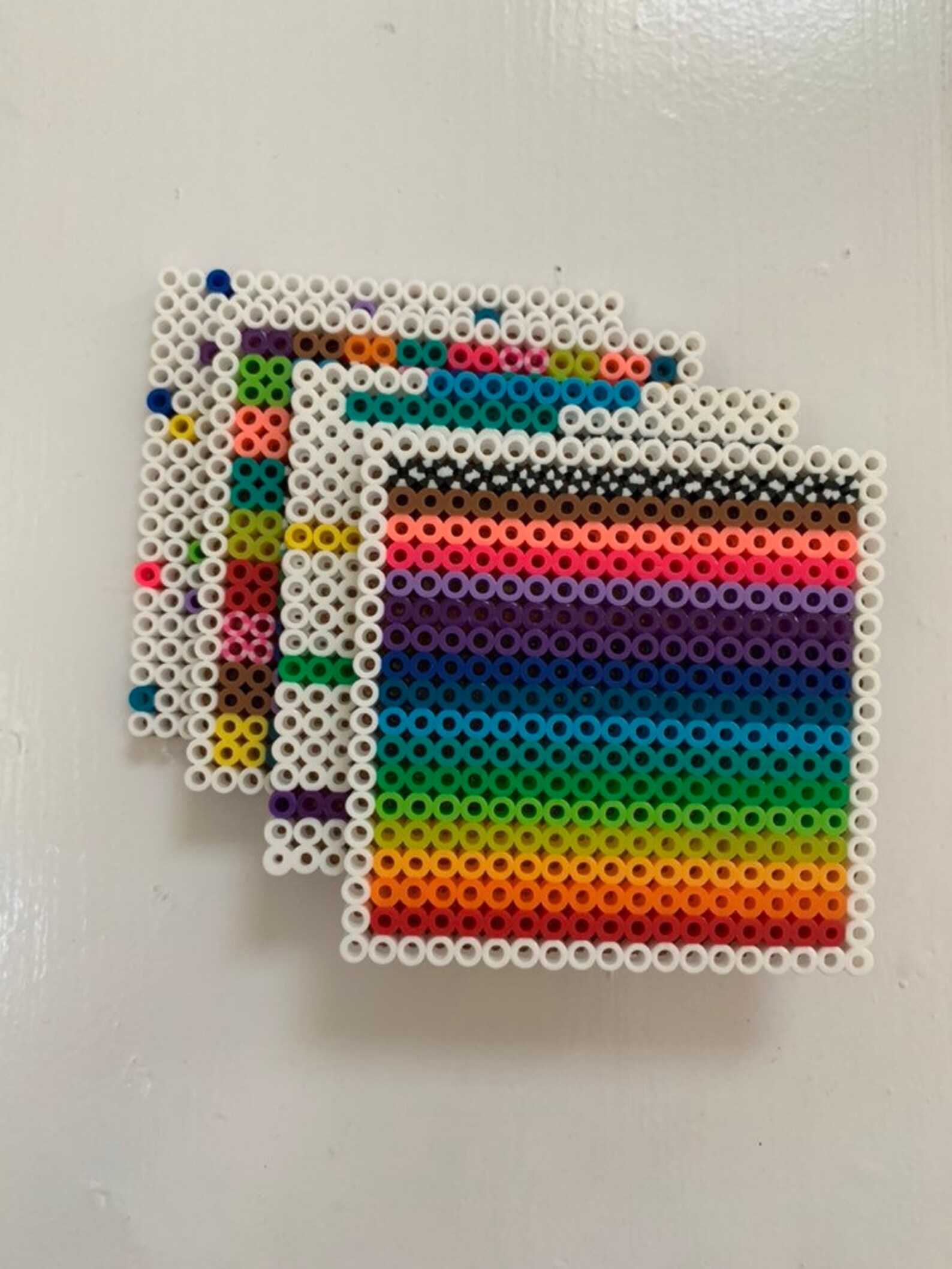 Perler bead coaster set Etsy