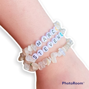 Custom name, fandom or character chip bracelet
