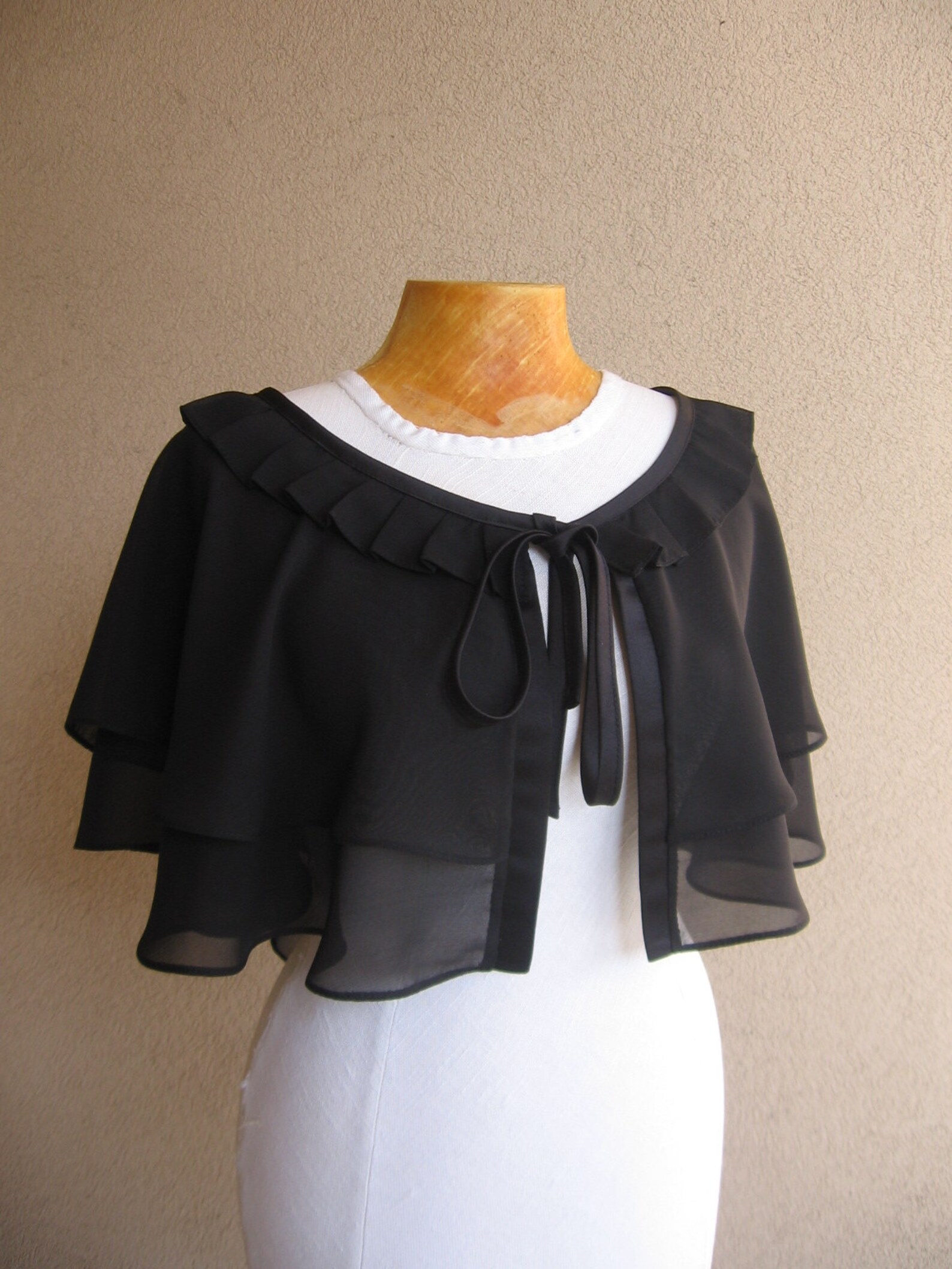 Black Bridal Cape Black Dress Cover Up Black Wedding Wrap Etsy