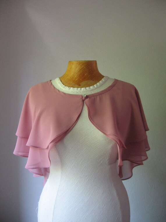 blush pink cape dress