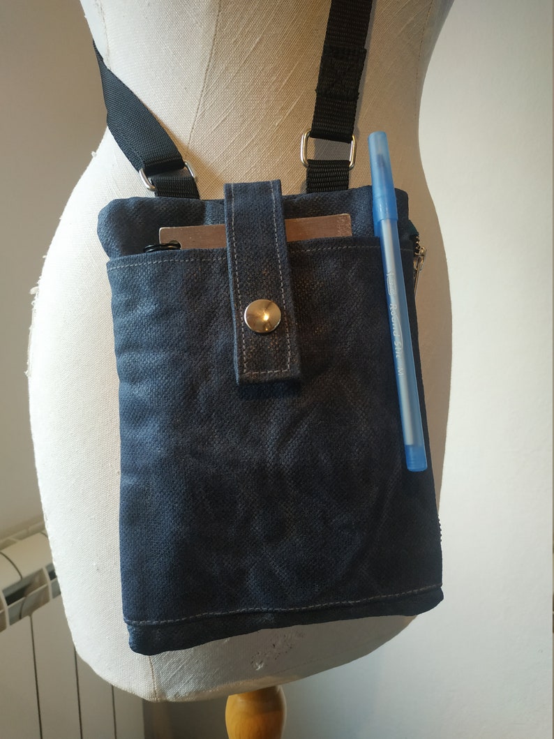 Waxed Canvas Crossbody Bag Small Crossbody Purse Waxed Etsy