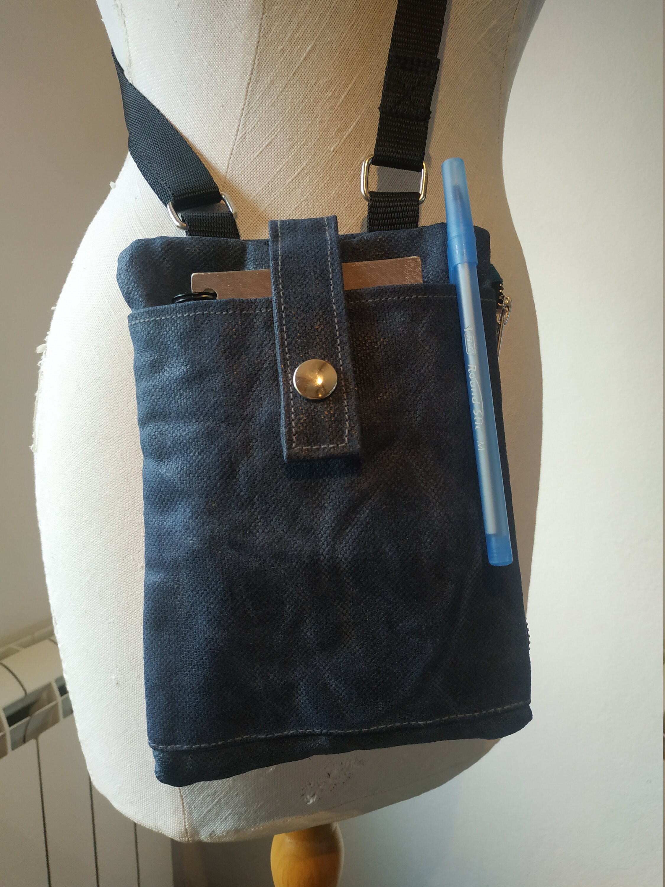 Waxed canvas crossbody bag Small crossbody purse Waxed Etsy
