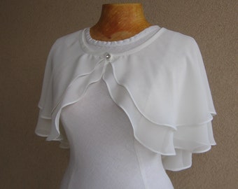 Bridal Cape, Ivory Cape, Bridal Capelet, Wedding Cape, Ivory Dress Cover Up, Wedding Wrap, Capelet Bridal, Bridal Cover Up, Braut Cape