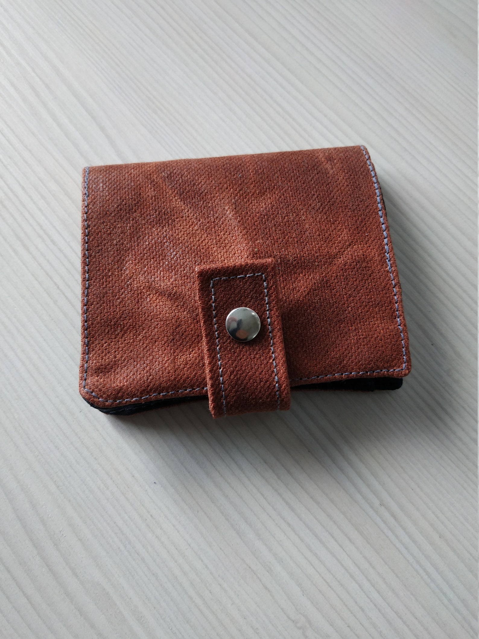Waxed Canvas Wallet Small Bi Fold Wallet Women's Wallet Etsy