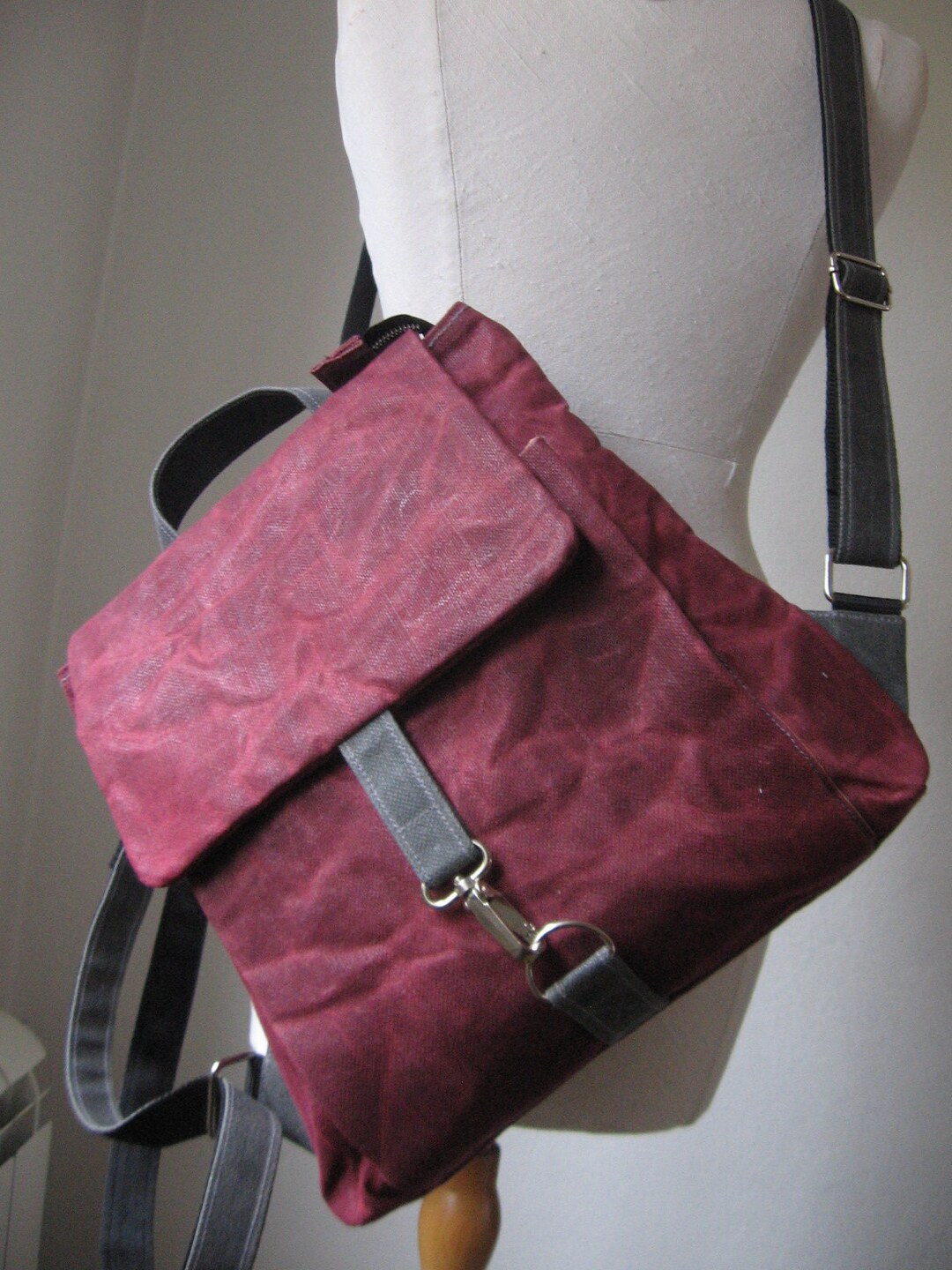 Waxed Canvas Bag, Waxed Canvas Backpack, Mini Backpack, Rucksack ...