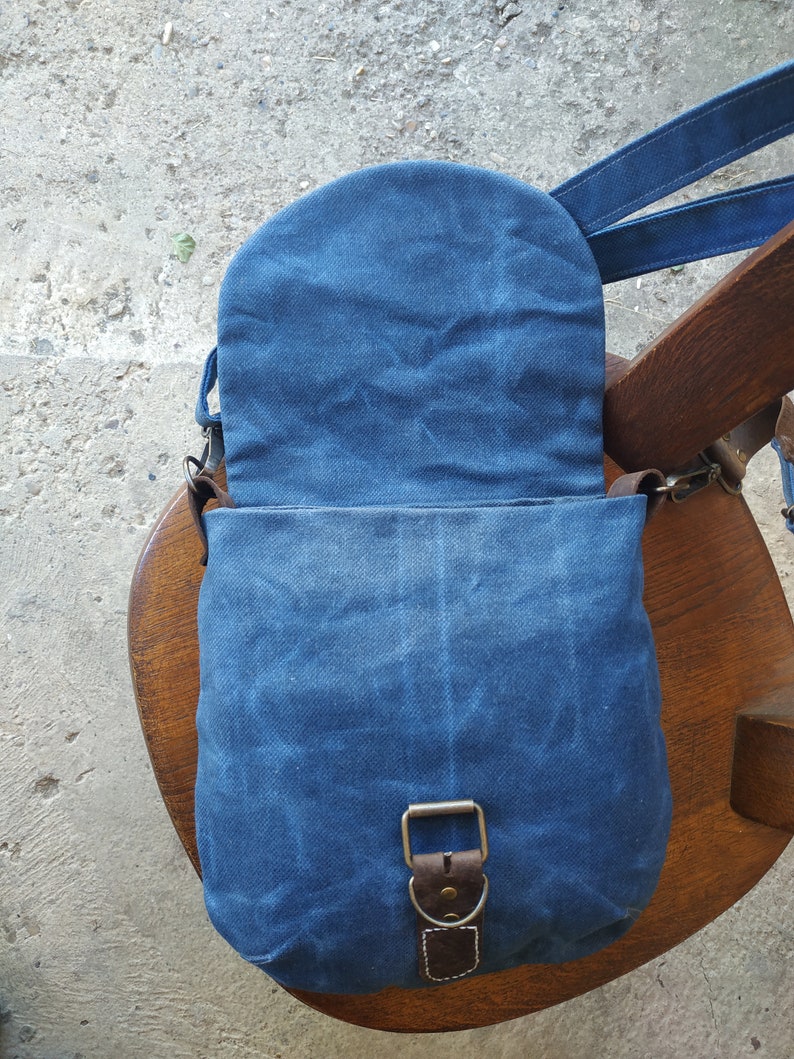 Waxed Canvas Crossbody Bag for Men Waxed Canvas Purse With Etsy
