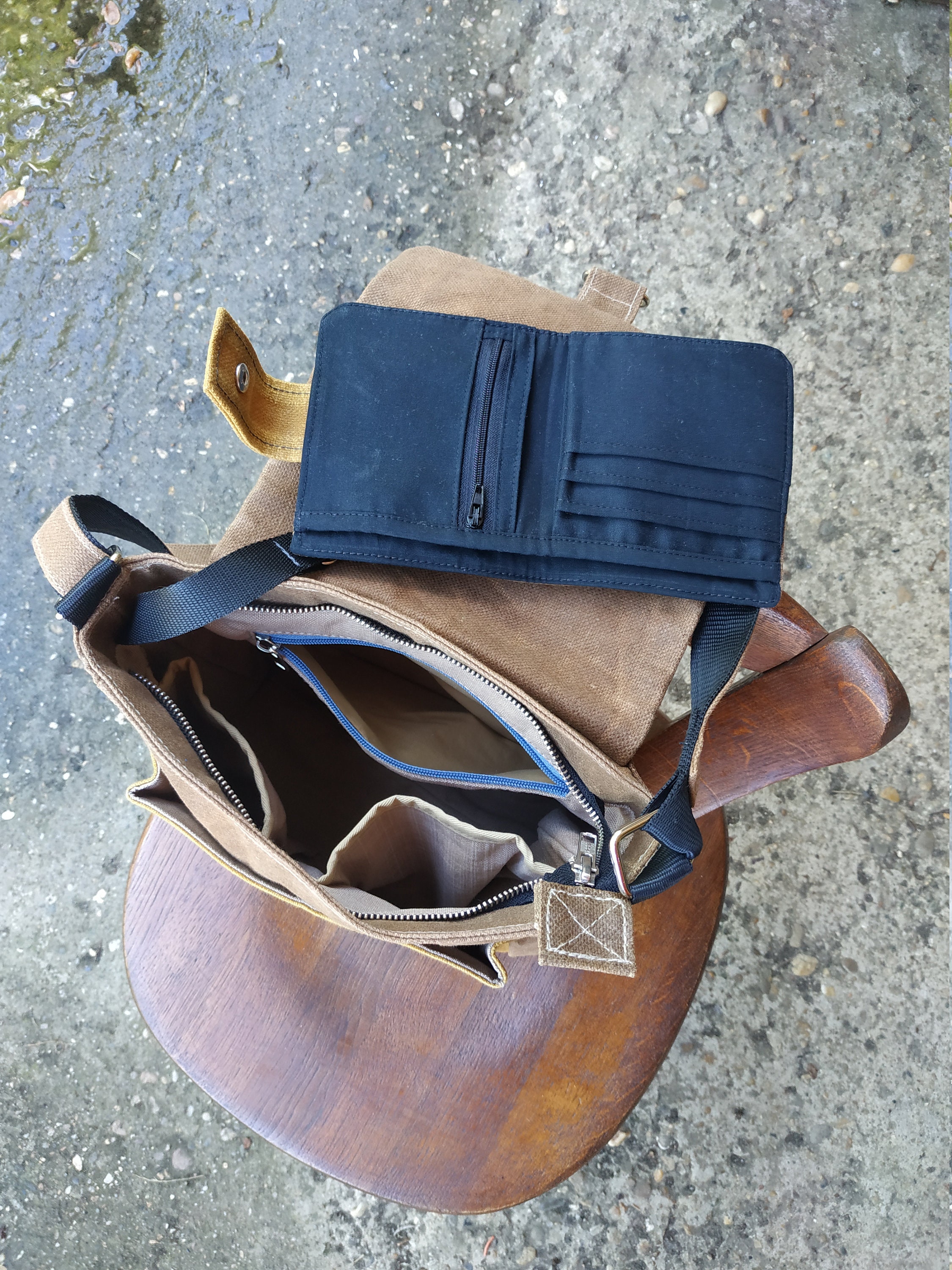 •DATE PURSE - ROAN• waxed canvas crossbody