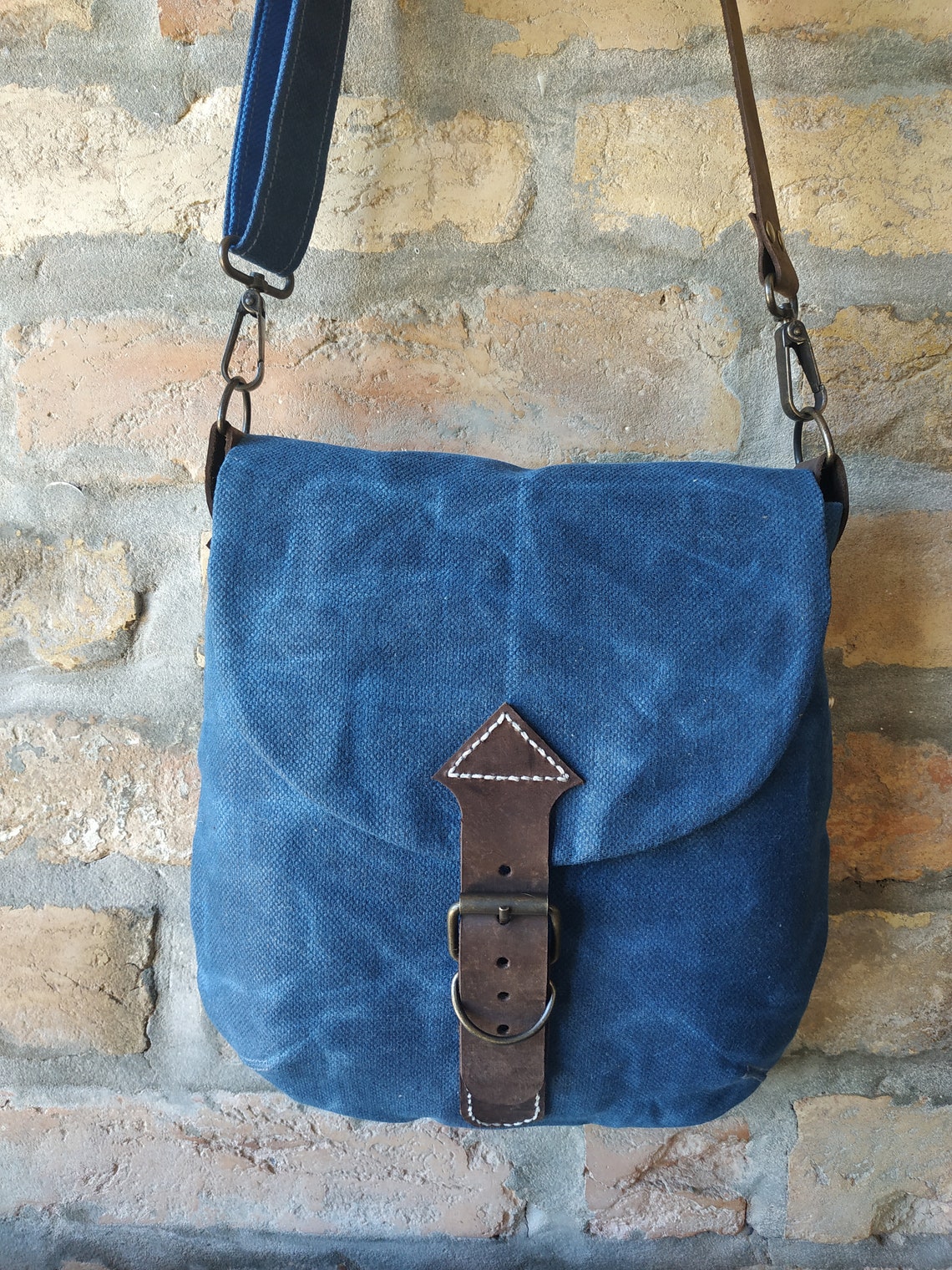 Waxed Canvas Crossbody Bag for Men Waxed Canvas Purse With Etsy