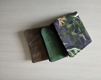 Men's wallet, Waxed canvas bifold wallet, Fabric wallet for men, Bifold slim classic canvas wallet, Minimalist wallet, Small fabric wallet