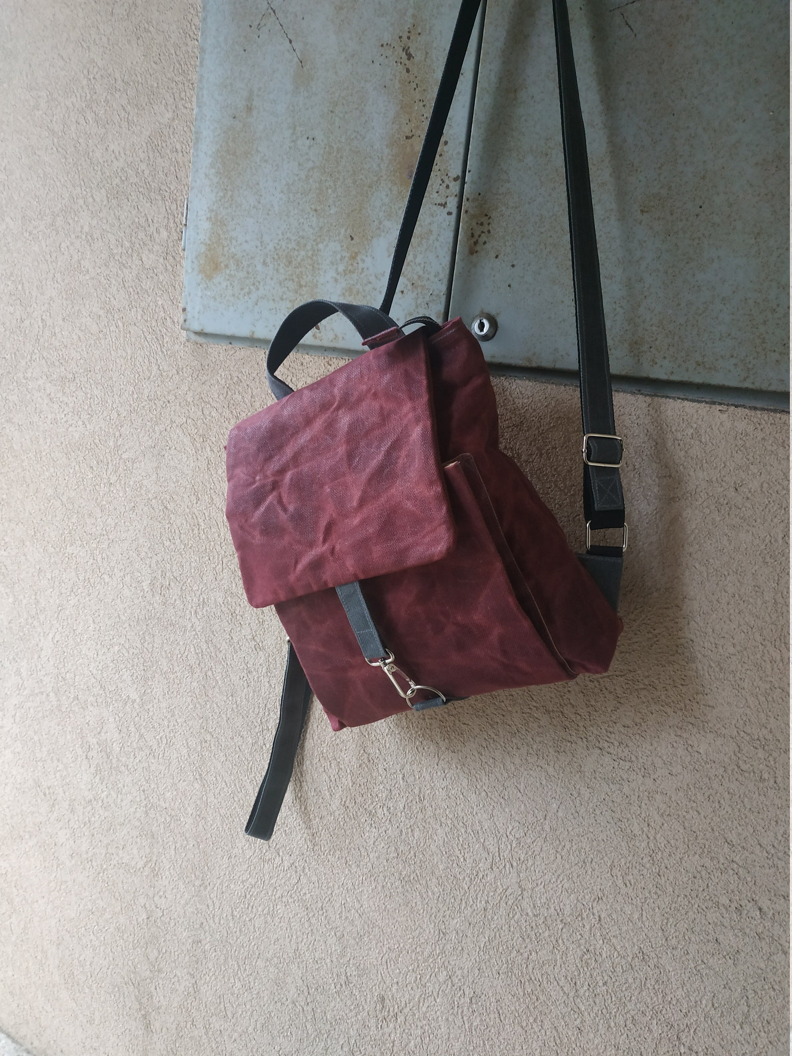 Waxed Canvas Bag Waxed Canvas Backpack Mini Backpack Etsy
