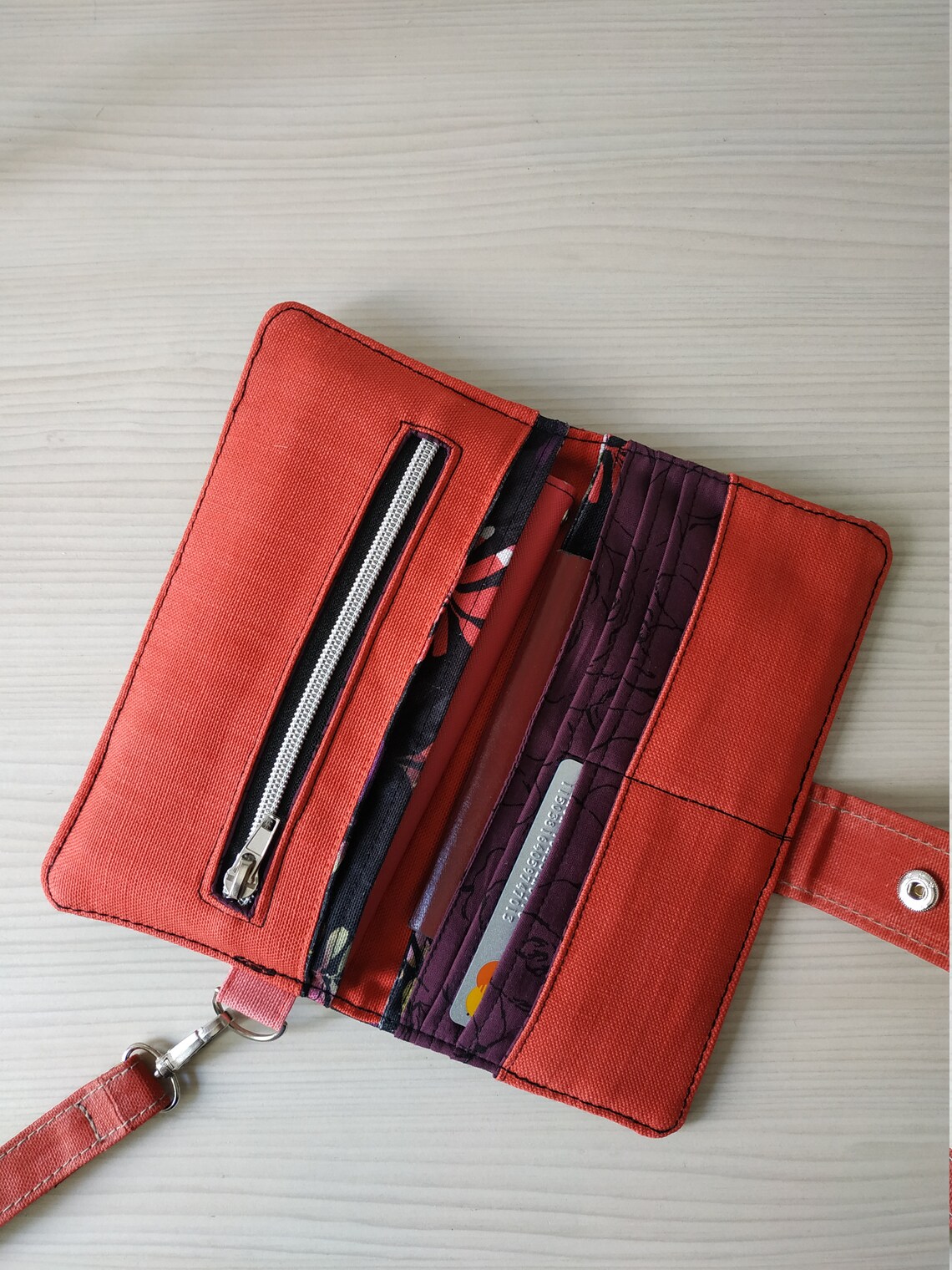Women's Long Wallet Handmade Wallet Travel Organizer Etsy