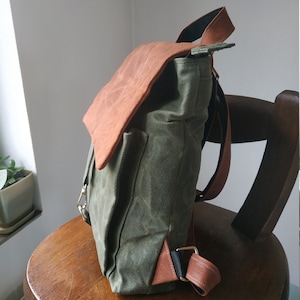 Waxed Canvas Backpack, Mini Backpack, Mini Rucksack, Waxed Canvas Bag, Small Backpack, Mini Backpack, Backpack purse, Rucksack backpack