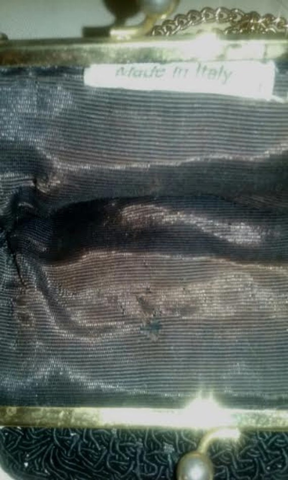 Vintage Black Velvet Evening Bag. Evening Bag Mad… - image 3