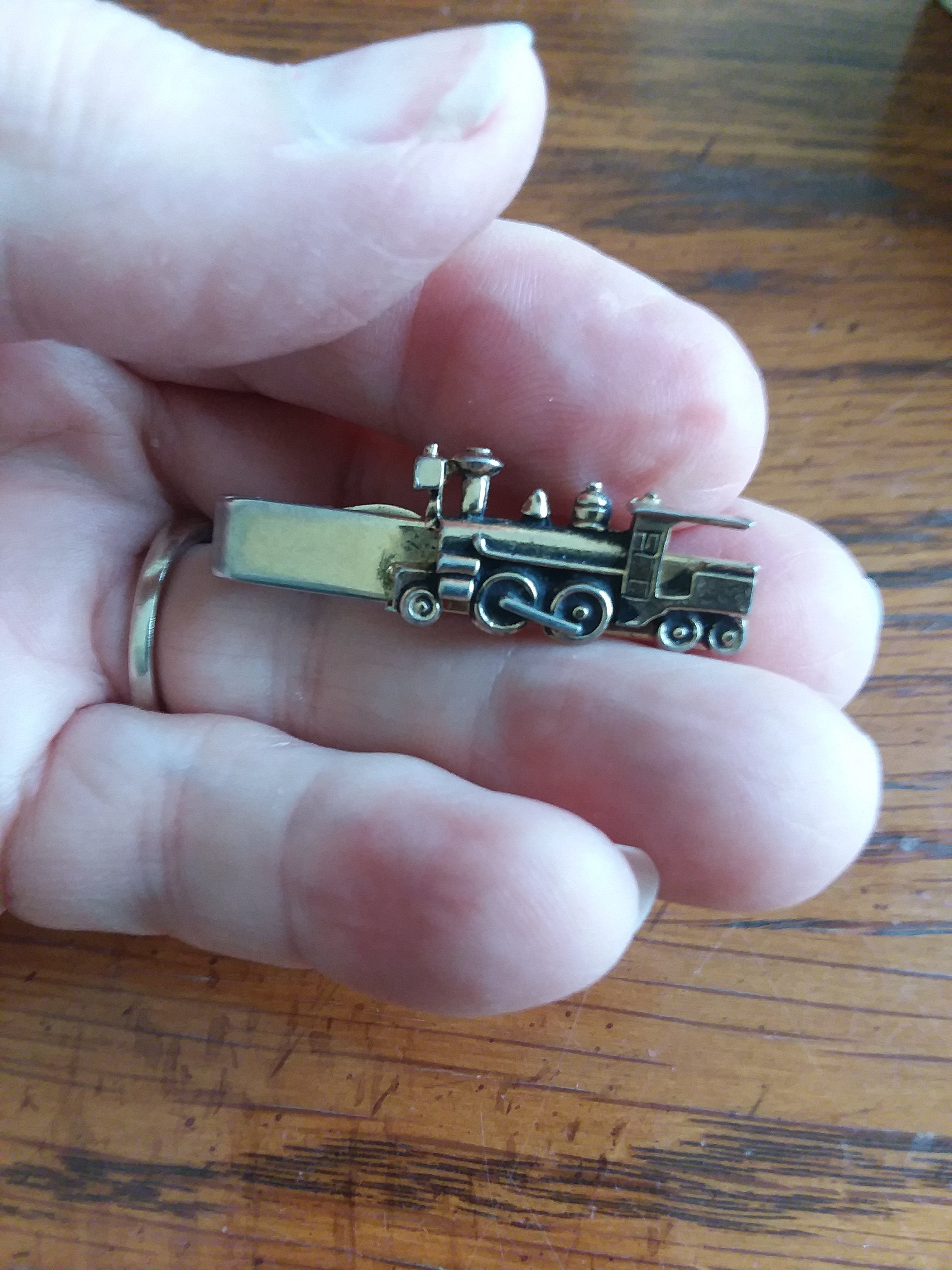 Mens Train Tie Clip - Etsy display picture 1