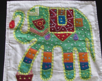 Handmade Whimsical Circus Elephant Pillow Cover 16.5"