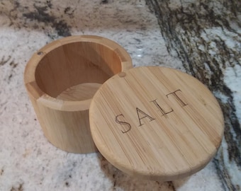 Totally Bamboo Wood Salt Box/Cellar/Keeper