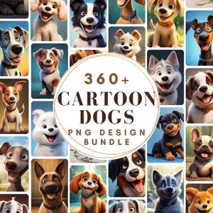 360+ Premium Dog Design PNG Bundle, 100+ Dog Breeds, Commercial Use Sublim, Cute Dogful Art, Dogs Portraite, Quality Gifts for Dog Lov er