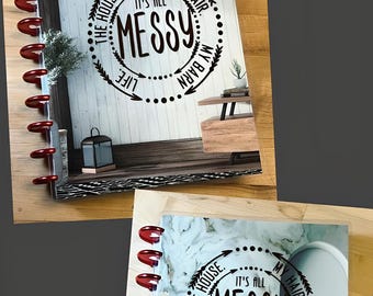 Front & Back Cover Set Messy Life Barnhouse 4 use w Classic/MiniHappy Planner/TUL/Erin Condren (LP/A5Coil/A5Ring)/A5 Filofax~