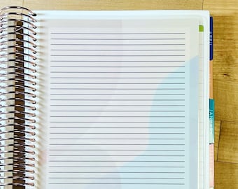 DASHBOARD - Lined Notes Lists 4 use w Classic/MiniHappy Planner/TUL/Erin Condren (LP/A5Coil/A5Ring)/A5 Filofax~