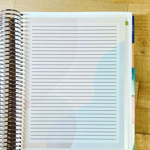 DASHBOARD - Lined Notes Lists 4 use w Classic/MiniHappy Planner/TUL/Erin Condren (LP/A5Coil/A5Ring)/A5 Filofax~