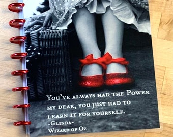 Front and Back Cover Set Red Slipper Quote for use with Classic Happy Planner OR Erin Condren (Life Planner/A5Coil/A5Ring)-