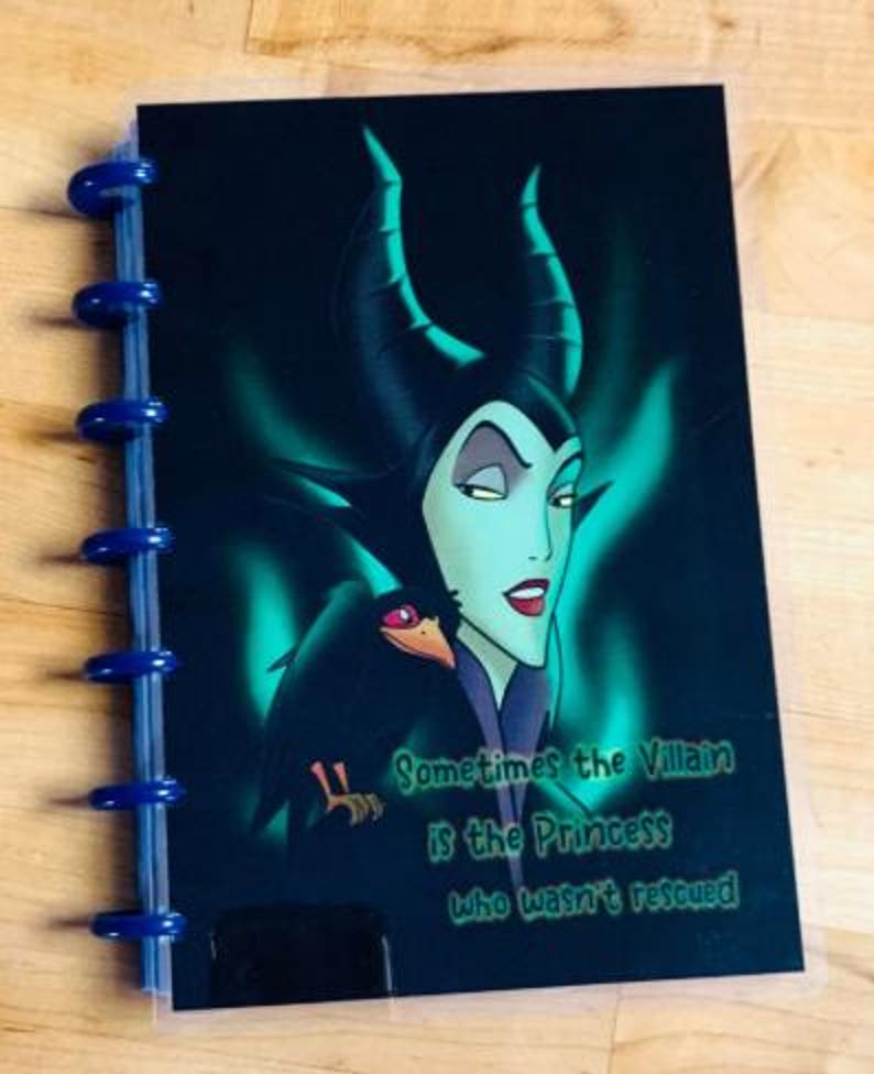 Front & Back Cover Set Villain Princess 4 use w Classic/MiniHappy Planner/TUL/Erin Condren (LP/A5Coil/A5Ring)/A5 Filofax~ Mini Happy Planner