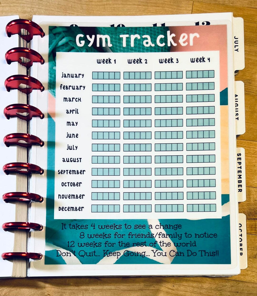 DASHBOARD Gym Fitness Exercise Tracker 4 Use W Classic/minihappy ...
