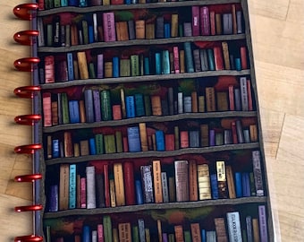 Front & Back Cover Set Bookshelf Love of Books 4 use w Classic/MiniHappy Planner/TUL/Erin Condren (LP/A5Coil/A5Ring)/A5 Filofax~