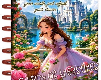 Front n Back Cover Set Princess Crown Flower Castle 4 use w Classic/MiniHappy Planner/TUL/Erin Condren (LP/A5Coil/A5Ring)/A5 Filofax~