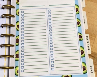 DASHBOARD To Do Check List - Post It for use with Classic Happy Planner OR Erin Condren (Life Planner/A5Coil/A5Ring)