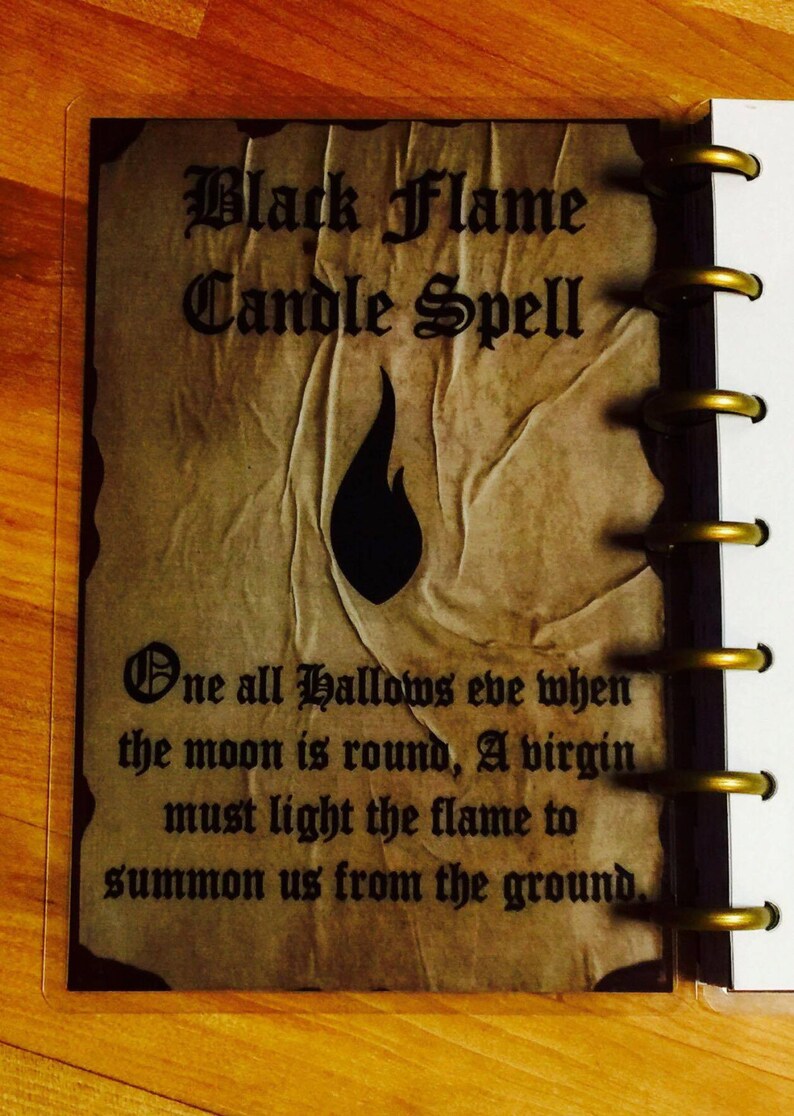 Front and Back Cover Set Hocus Pocus Inspired Spell Book - Etsy