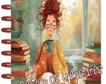 Front n Back Cover Set Reading Thoughts 4 use w Classic/MiniHappy Planner/TUL/Erin Condren (LP/A5Coil/A5Ring)/A5 Filofax~