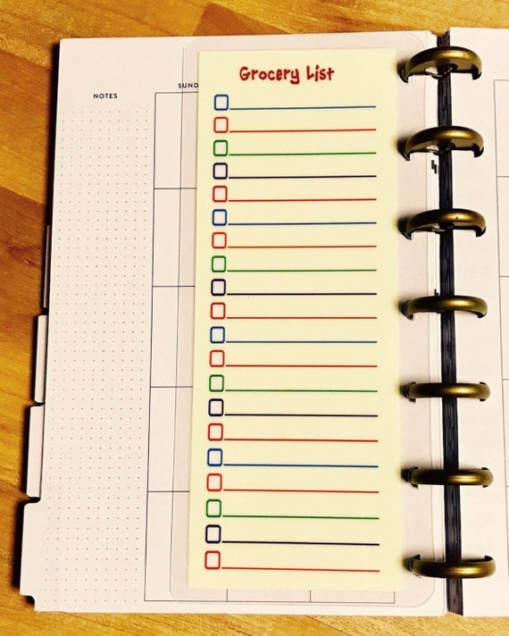 Grocery List/Shopping Planner Dashboard for use w/ MINI Happy Planner Grocery List/Shopping Planner Dashboard for use w/ MINI Happy Planner