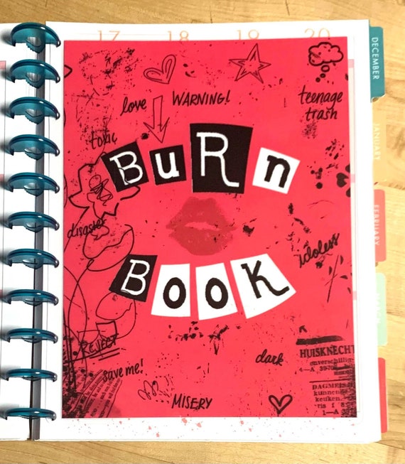 Burn Book* Mean Girls Cover Set for use w/ Erin Condren A5 Ring Agenda  Binder
