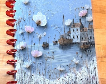 Front n Back Cover Set Wildflower Bay 4 use w Classic/MiniHappy Planner/TUL/Erin Condren (LP/A5Coil/A5Ring)/A5 Filofax~