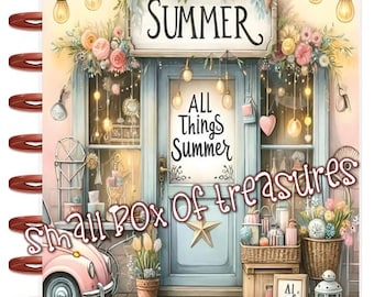 Front and Back Cover Set All Things Summer 4 use w Classic/MiniHappy Planner/TUL/Erin Condren (LP/A5Coil/A5Ring)/A5 Filofax~