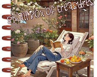 Front & Back Cover Set Patio Reading 4 use w Classic/MiniHappy Planner/TUL/Erin Condren (LP/A5Coil/A5Ring)/A5 Filofax~