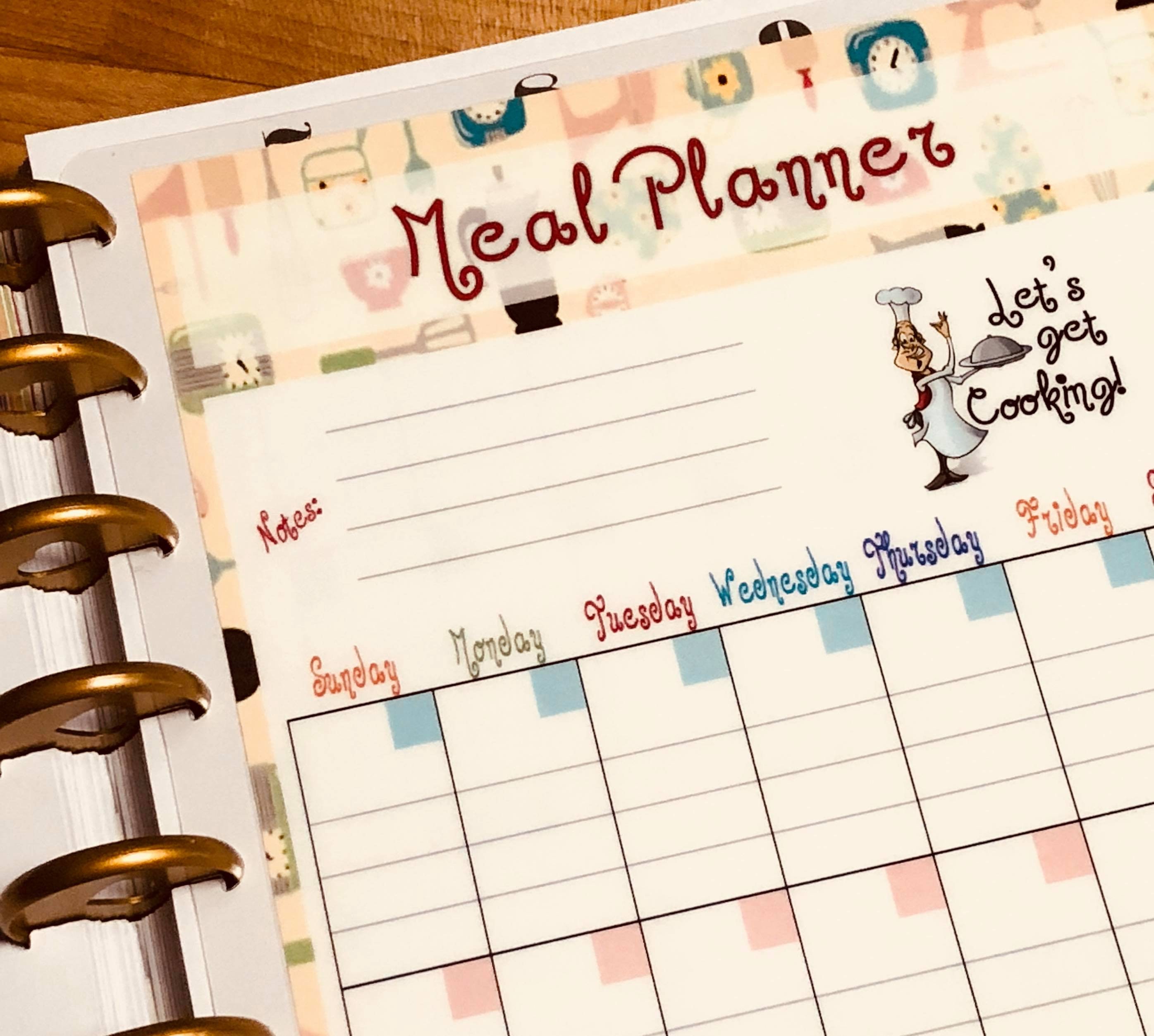 DASHBOARD Monthly Meal Plan For Use With Erin Condren Etsy
