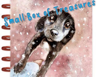 Front and Back Cover Set Adorable Begging Dog 4 use w Classic/MiniHappy Planner/TUL/Erin Condren (LP/A5Coil/A5Ring)/A5 Filofax~
