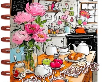 Front and Back Cover Set Aesthetic Brunch 4 use w Classic/MiniHappy Planner/TUL/Erin Condren (LP/A5Coil/A5Ring)/A5 Filofax~