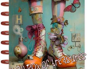 Front n Back Cover Set Boots of a Clown 4 use w Classic/MiniHappy Planner/TUL/Erin Condren (LP/A5Coil/A5Ring)/A5 Filofax~