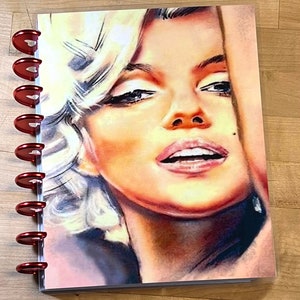 Front and Back Cover Set Marilyn Monroe Glam for use with Classic Happy Planner OR Erin Condren (Life Planner/A5Coil/A5Ring)-