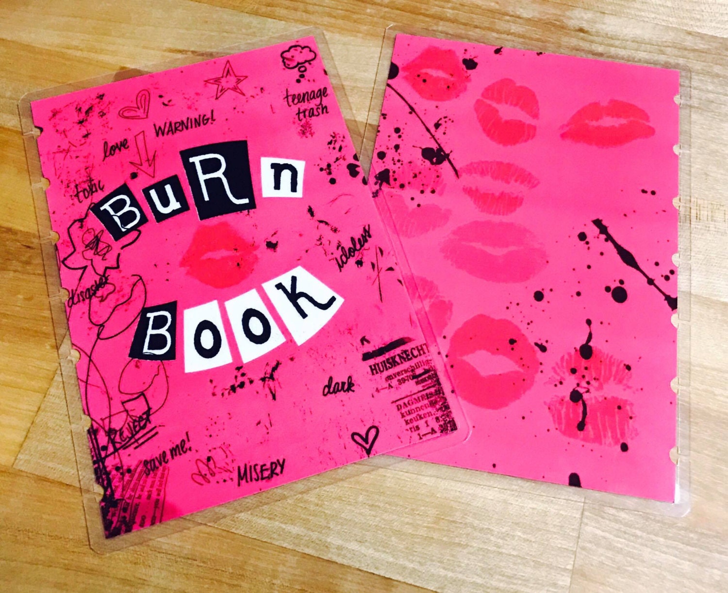 Front and Back Cover Set Mean Girls Inspired burn Book for Use