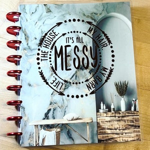 Front & Back Cover Set Messy Life Barnhouse for use with Classic Happy Planner OR Erin Condren (Life Planner/A5Coil/A5Ring)-