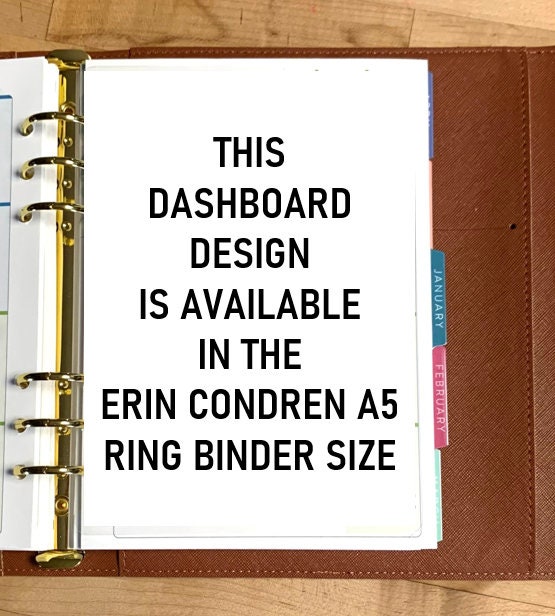*For FOX Sake* Two-Sided Dashboard for use w/ Erin Condren Planner 