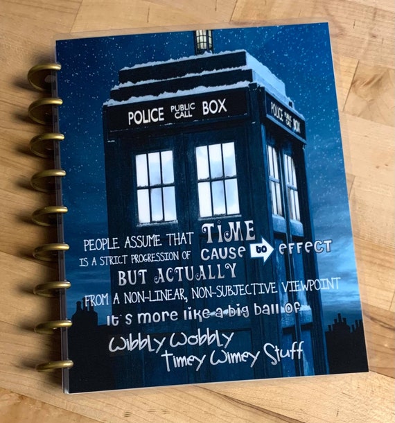 Dr Who Inspired Front/Back Cover Set for use with Erin Condren Life Planner 