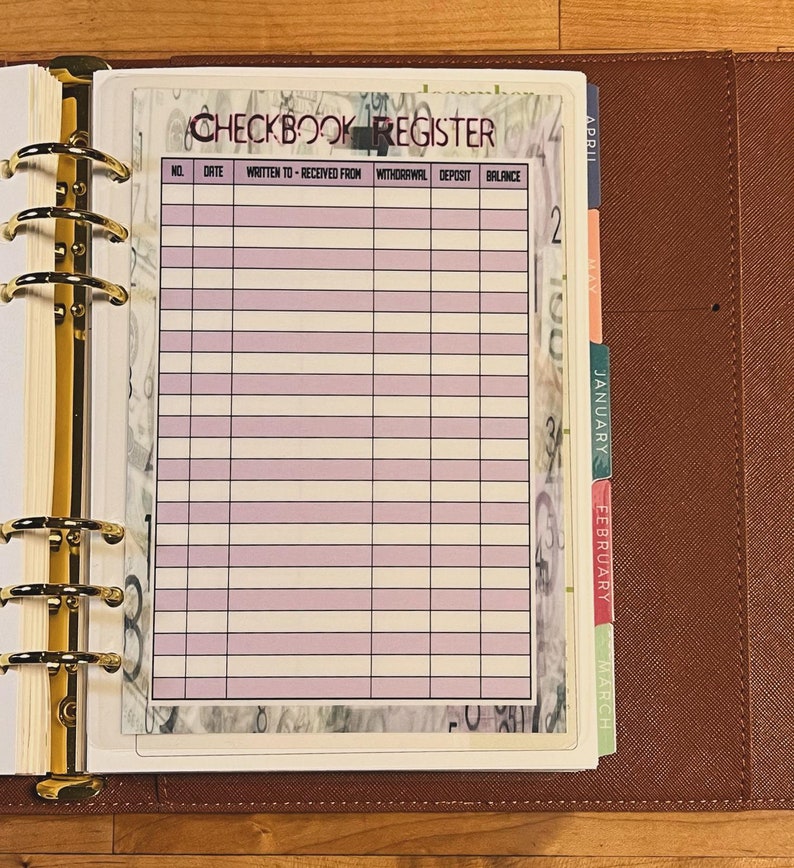 DASHBOARD - Checkbook Register and Bills to Pay 4 Use W Classic ...