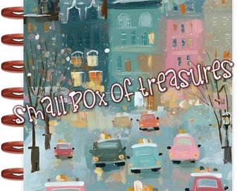 Front & Back Cover Set Traffic Jam 4 use w Classic/MiniHappy Planner/TUL/Erin Condren (LP/A5Coil/A5Ring)/A5 Filofax~