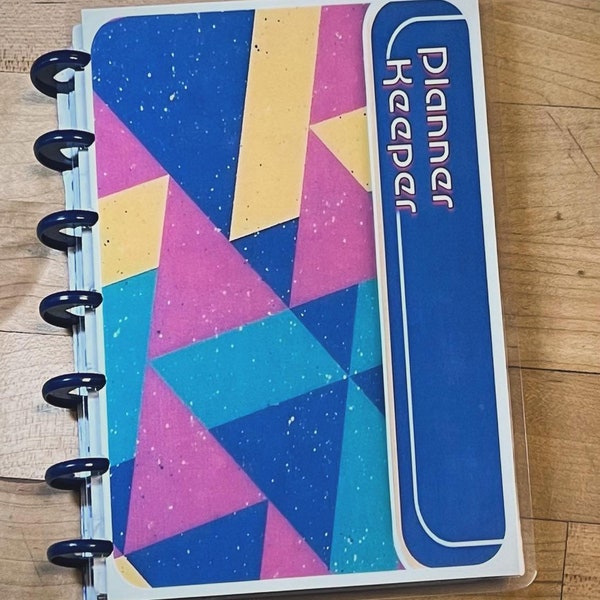 Front and Back Cover Set Planner Keeper Retro Trapper 80s for use with the MINI Happy Planner-