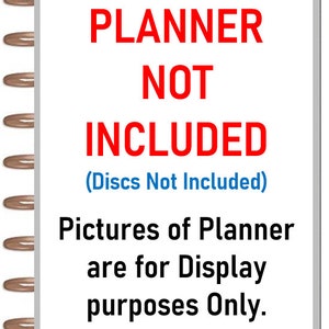 Puede incluir: Cartel rectangular blanco con texto rojo que dice "PLANNER NO INCLUIDO" y texto azul que dice "(Discos no incluidos)". Debajo, el texto negro indica "Las im&aacute;genes del planificador son solo para fines de exhibici&oacute;n".